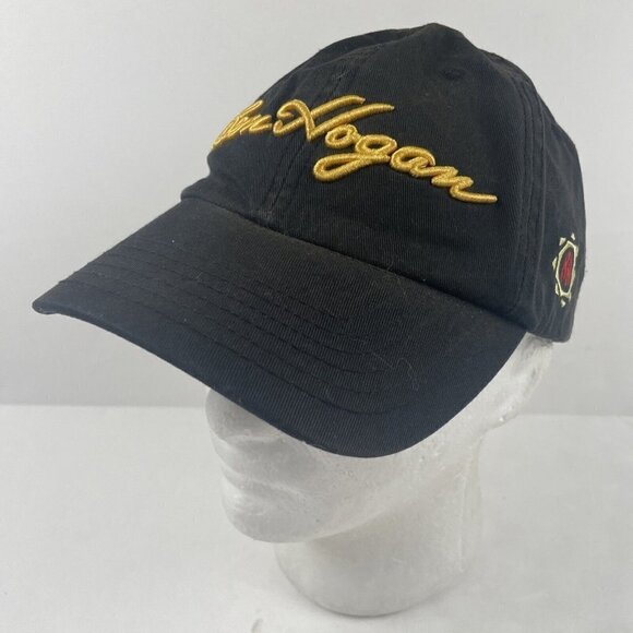 Ben Hogan Golf Hat Men’s Strapback Black Yellow Embroidered Cotton Canvas - Picture 2 of 9